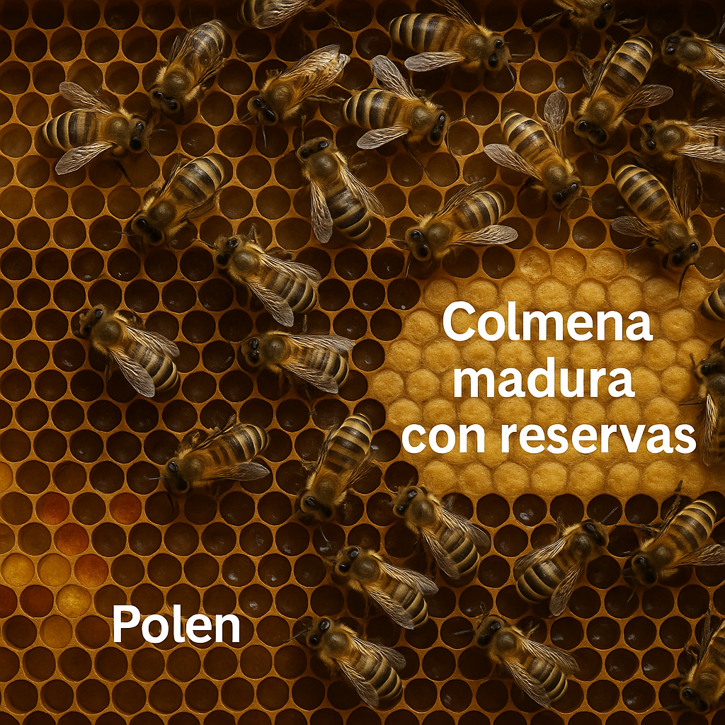 Fase 11: Colmena madura con reservas